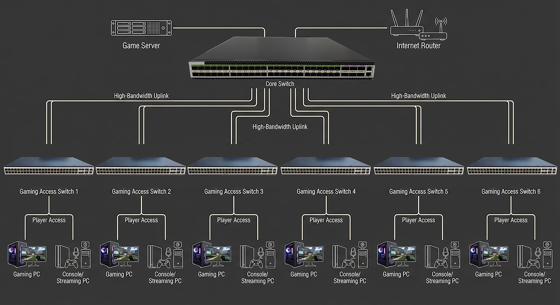 Esports Internet Cafe Network Solution